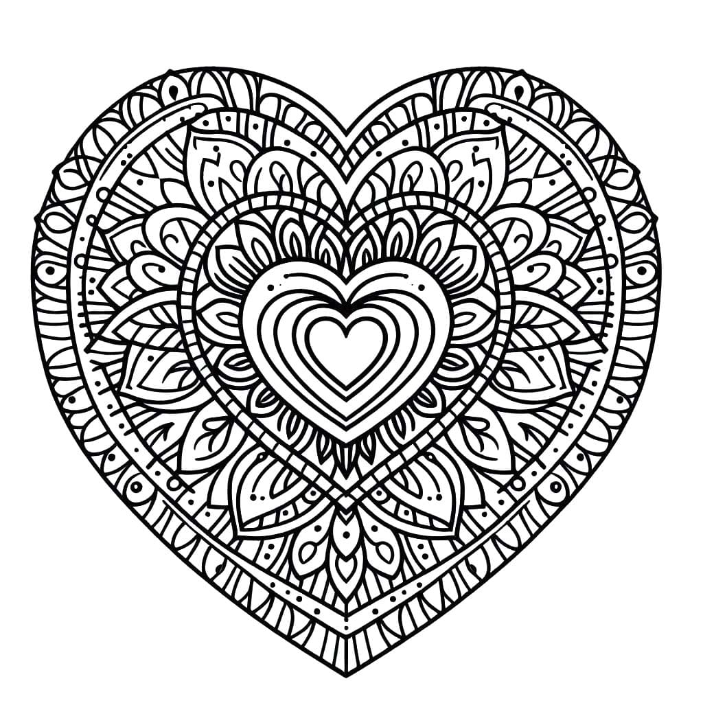 Mandalas Cœur 95